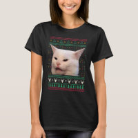Gritando A Un Gato Feo X Mas Sweaters Gracioso Mem