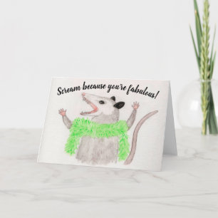Gritar porque eres una fabulosa tarjeta de felicit