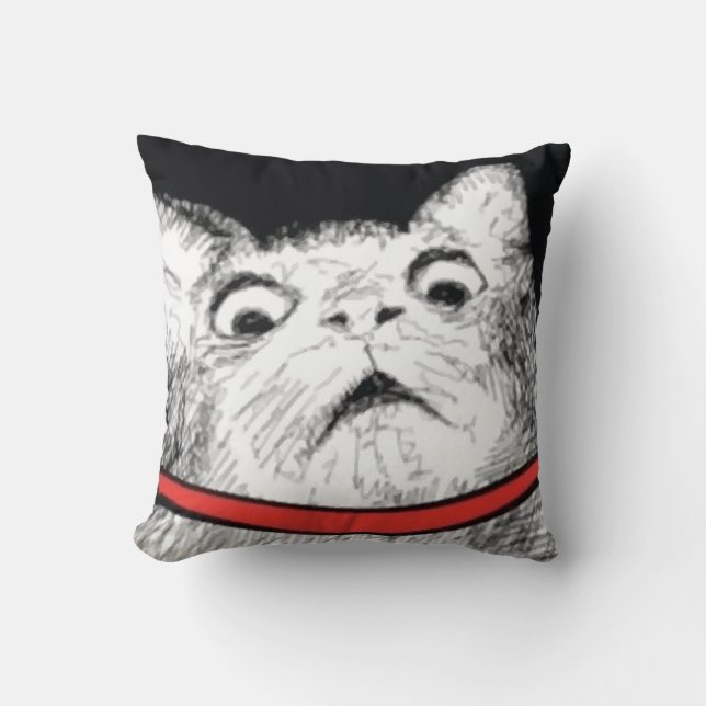 Grito de asombro sorprendido Meme - almohada del (Anverso)