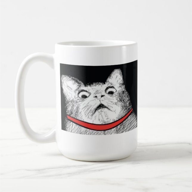 Grito de asombro sorprendido Meme - taza del gato (Izquierda)