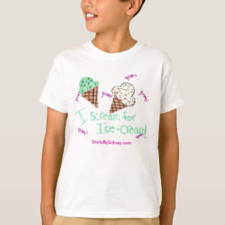 Grito para la camiseta del helado