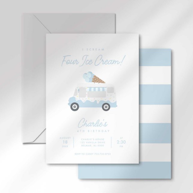 Grito por un CUATRO Invitación de cumpleaños de he (Subido por el creador)