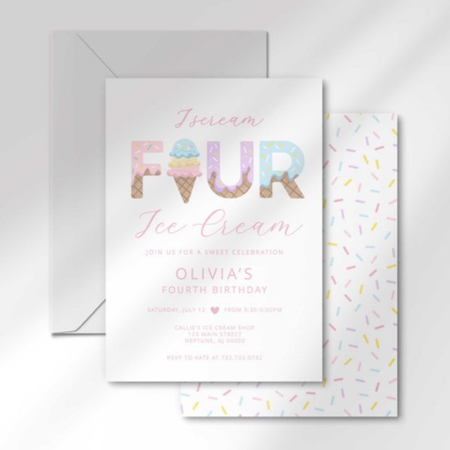 Grito por una Invitación de Cumpleaños de Helado (Subido por el creador)