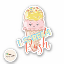 Grito Rush Kawaii Pegatina de helados