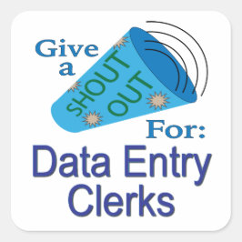 Gritos para el Pegatina cuadrado de empleados de e