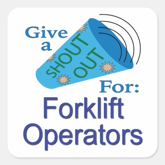 Gritos para el Pegatina cuadrado de los operadores (Anverso)