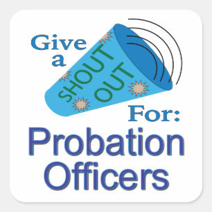 Gritos para el Pegatina cuadrado de oficiales de l