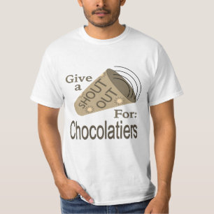 Gritos por camiseta de chocolate