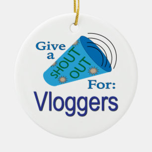 Gritos por el ornamento de cerámica de Vloggers