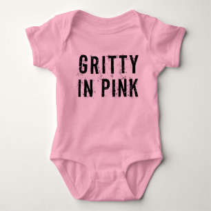 Gritty In Pink - Baby Jersey Bodysuit (Rosa)