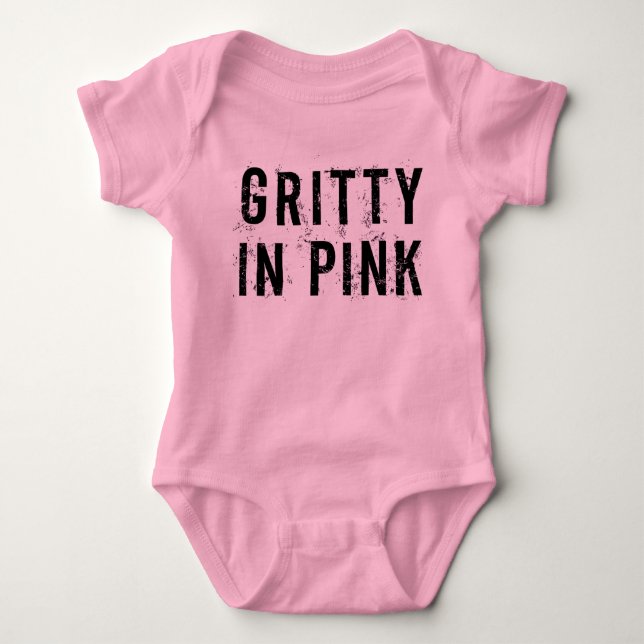 Gritty In Pink - Baby Jersey Bodysuit (Rosa) (Anverso)
