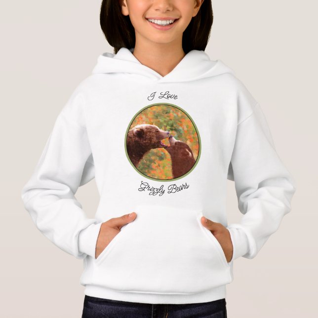 Grizzly Bear Mom and Cub Pintando Wildlife Art Hoo (Anverso)