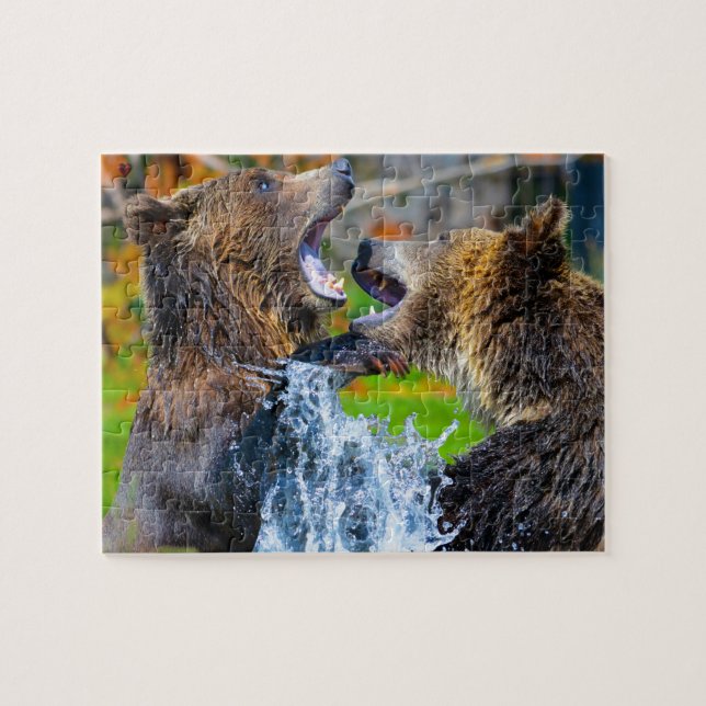 Grizzly Bear Wyoming Jigsaw Puzzle (Horizontal)