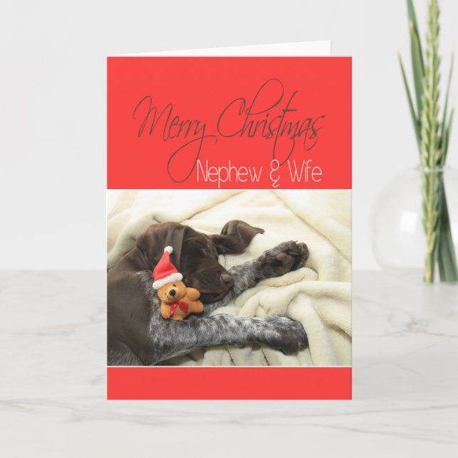 Grizzly brillante sobrino y esposa Feliz Navidad (Anverso)