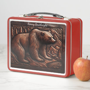 Grizzly de cuero Grabado en relieve: Espíritu salv