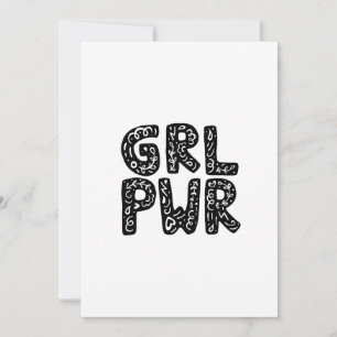 GRL PWR Chica Power Typography Art