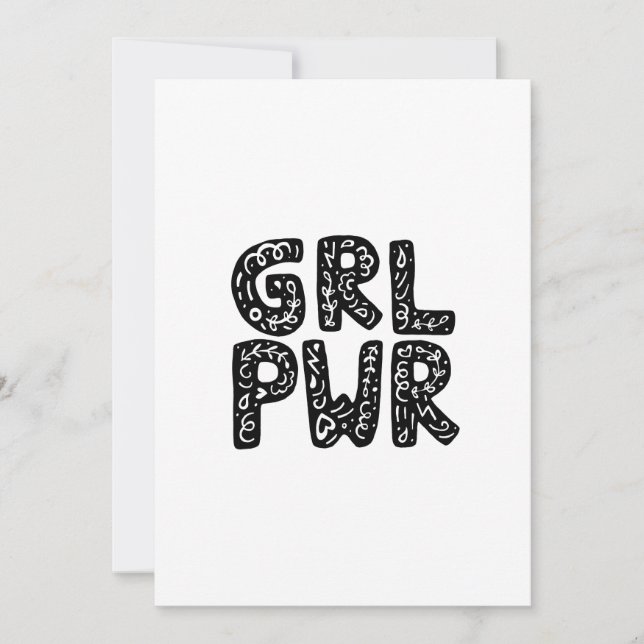 GRL PWR Chica Power Typography Art (Anverso)
