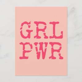 GRL PWR (novia) - Postal de oferta divertida