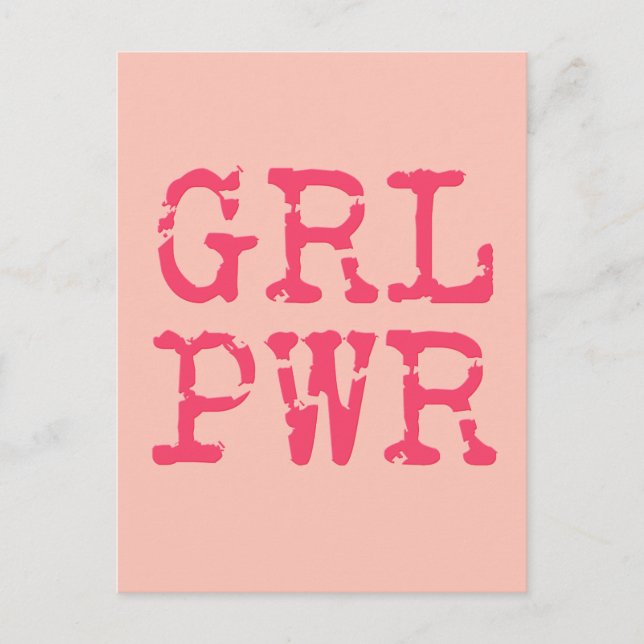 GRL PWR (novia) - Postal de oferta divertida (Anverso)