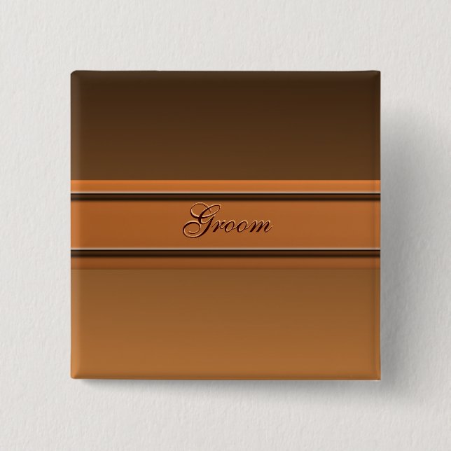Groom Autumn Flores Botón sólido (Anverso)