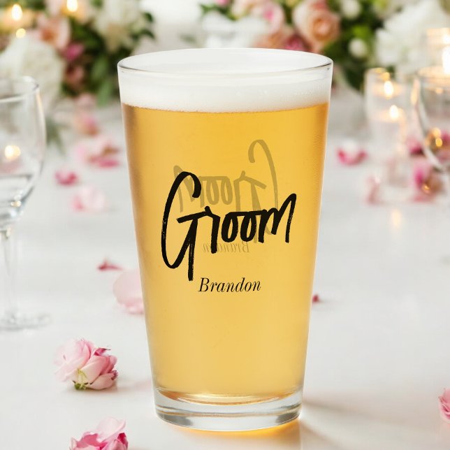 Groom Black White Script Boda (Subido por el creador)