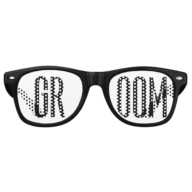 Groom Gafas de sol Guay Negro y Blanco moderno (Anverso)