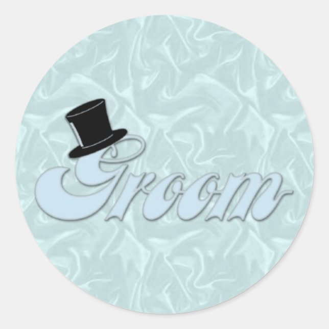Groom Turquoise Silk Pegatinas (Anverso)