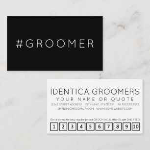 #GROOMER etiqueta tarjeta de puntuación de lealta