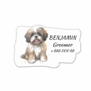 Groomer Pegatina Perro Grooming Pegatina Mascota G