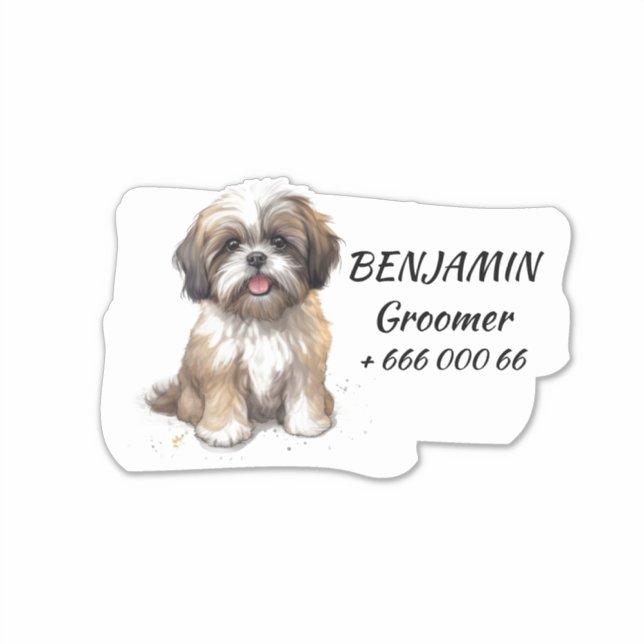 Groomer Pegatina Perro Grooming Pegatina Mascota G (Anverso)