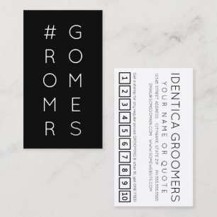 #GROOMERS etiqueta tarjeta de puntuación de lealta