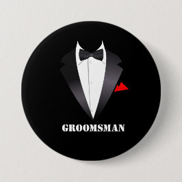 Groomsman con camiseta de Tuxedo - botón