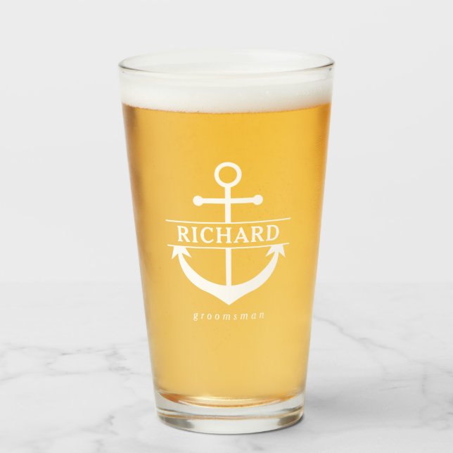 Groomsman de ancla blanca (Anverso (lleno))