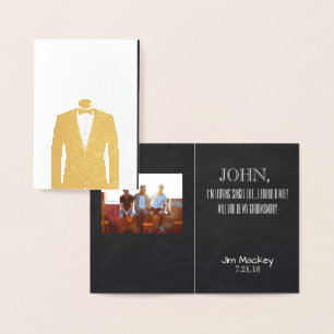 Groomsman o mejor propuesta de hombre Invitación a