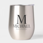 Groomsman personalizado moderno<br><div class="desc">Regalos Groomsman personalizados modernos con monograma personalizado,  nombre y título del groomsman en estilo clásico de tipo de letra serif. También perfecto para el Mejor Hombre,  Padre de la Novia y más.</div>