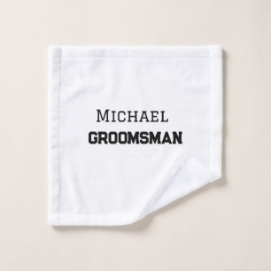 Groomsman simple mínimo añadir nombre masculino mo