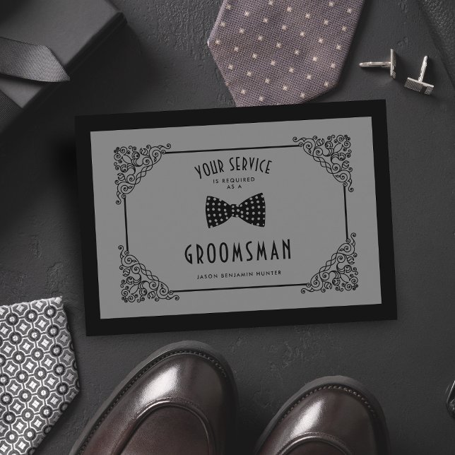Groomsman Vintage Luxury Flourist Vellum Propuesta (Subido por el creador)