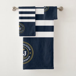 Groomsmen del Monograma de Oro Vintage Occidental