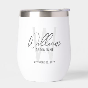 Groomsmen personalizado de escritura moderna