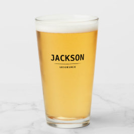 Groomsmen personalizado de nombre simple negro mod