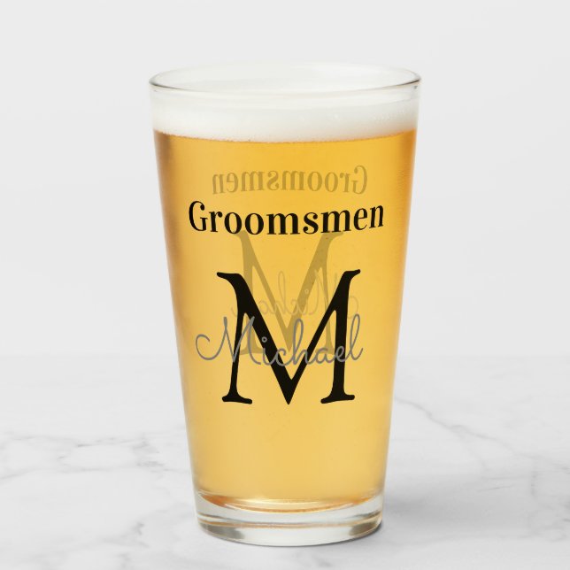 groomsmen personalizado, elegante (Anverso (lleno))