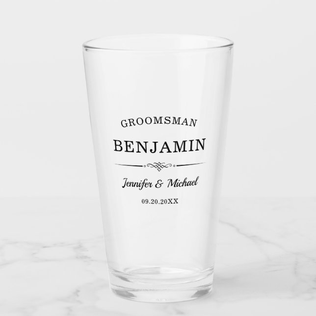 Groomsmen personalizado Regalo Cerveza de Boda Ele (Anverso)