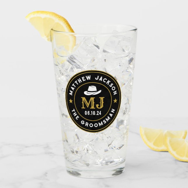 Groomsmen personalizados con el logotipo de cosech (Anverso (hielo))