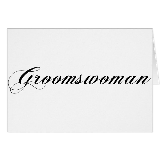 Groomswoman (Anverso (Horizontal))
