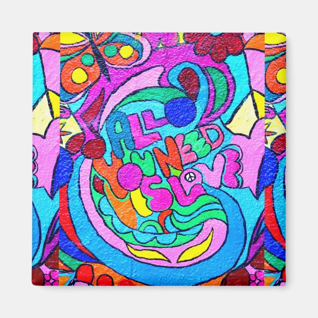 groovni estilo hippie calma e imán de amor (Frente)