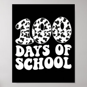 Groovy 100 días de la impresión de vacas escolares