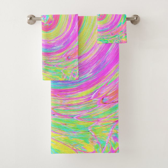 Groovy Abstract Pink and Blue Liquid Swirl (In situ)