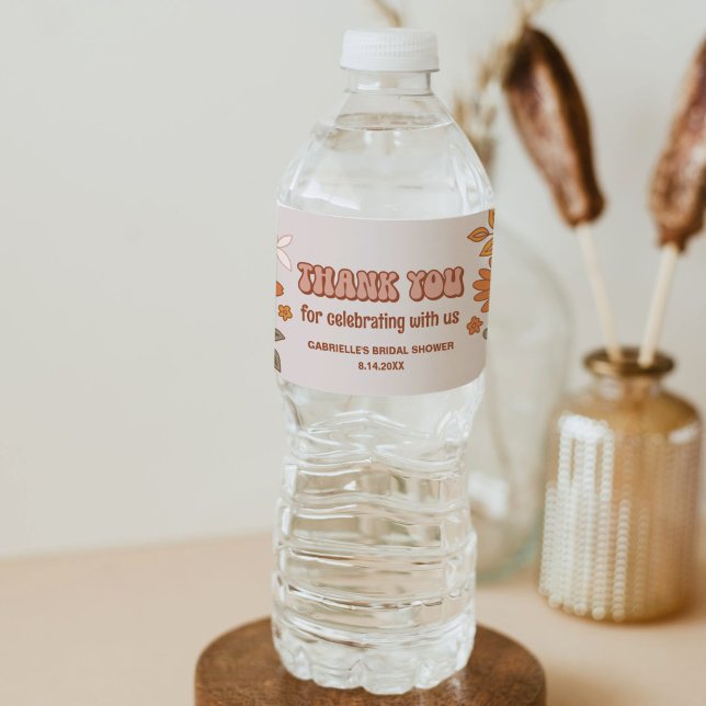 Groovy Bohemian Pegatina de botellas de agua (Subido por el creador)