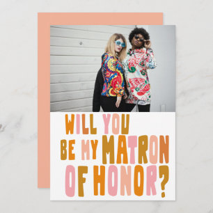 Groovy Colorful Matron - Tarjeta de propuesta de f