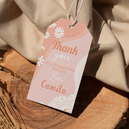 Groovy Daisy Birthday Gracias Etiqueta